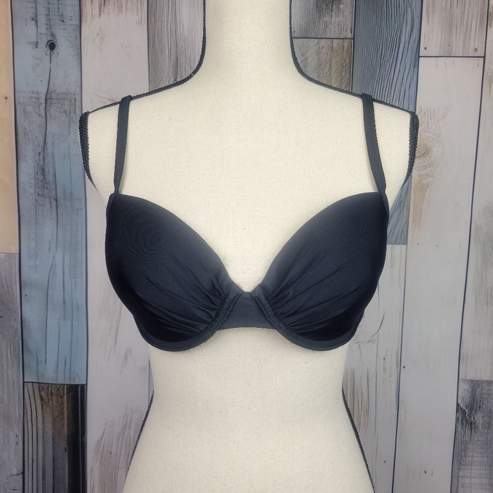 Aerie Black Wired Cup Swimsuit Top Size 32 DD
